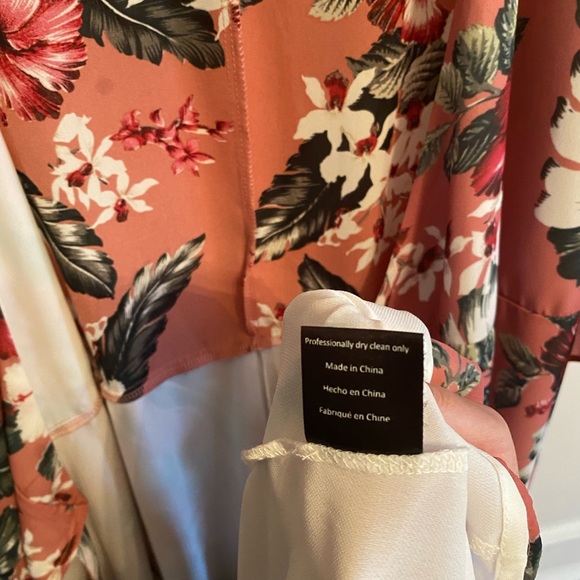 Floral Wrap Dress (Dusty Rose) - Picture 11 of 12